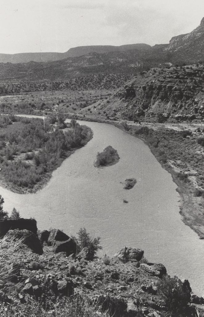 Georgia O'Keeffe, <i>Chama River</i> (1957–63). © Georgia O’Keeffe Museum.