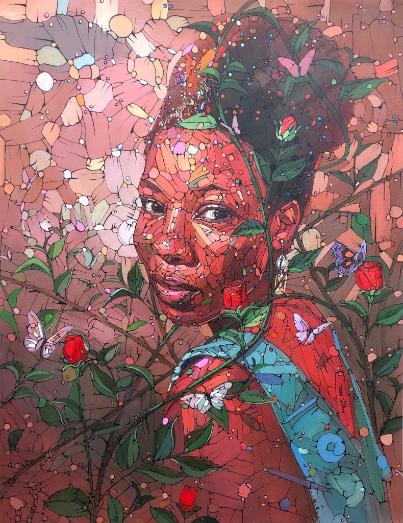 Ifeoluwa Alade, Bed of Roses (2021). Courtesy of Abend Gallery.