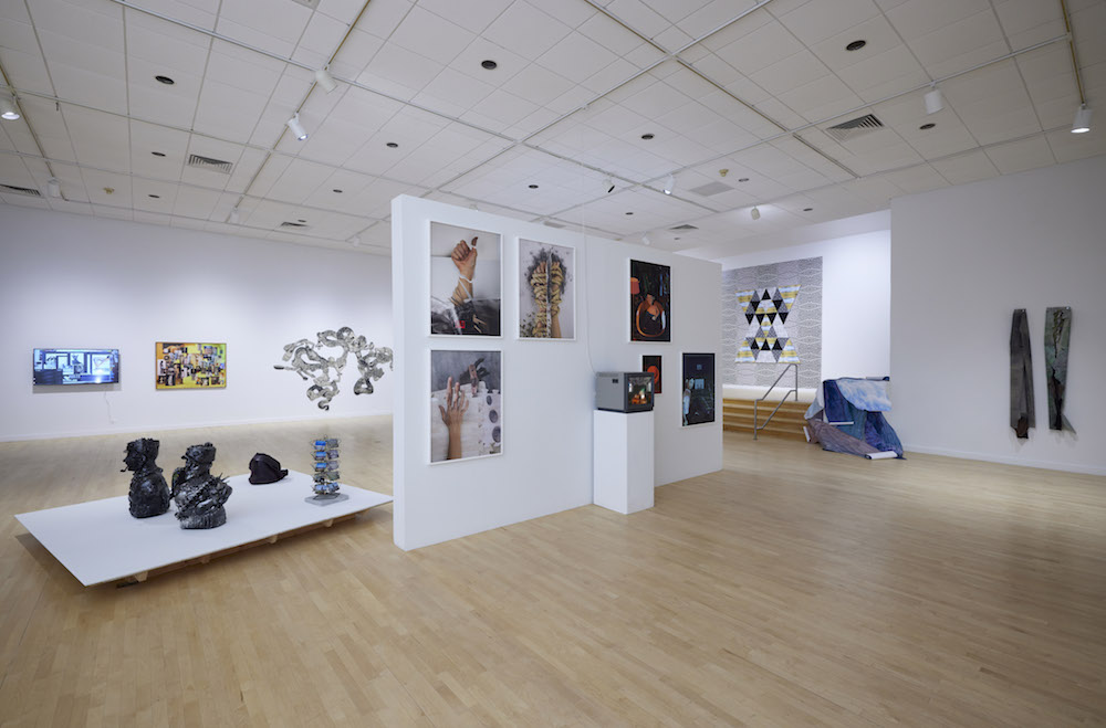 Installation view of "Bronx Calling: The Fifth Aim Biennial." Photo by Argenis Apolinario. Image courtesy Bronx Museum.