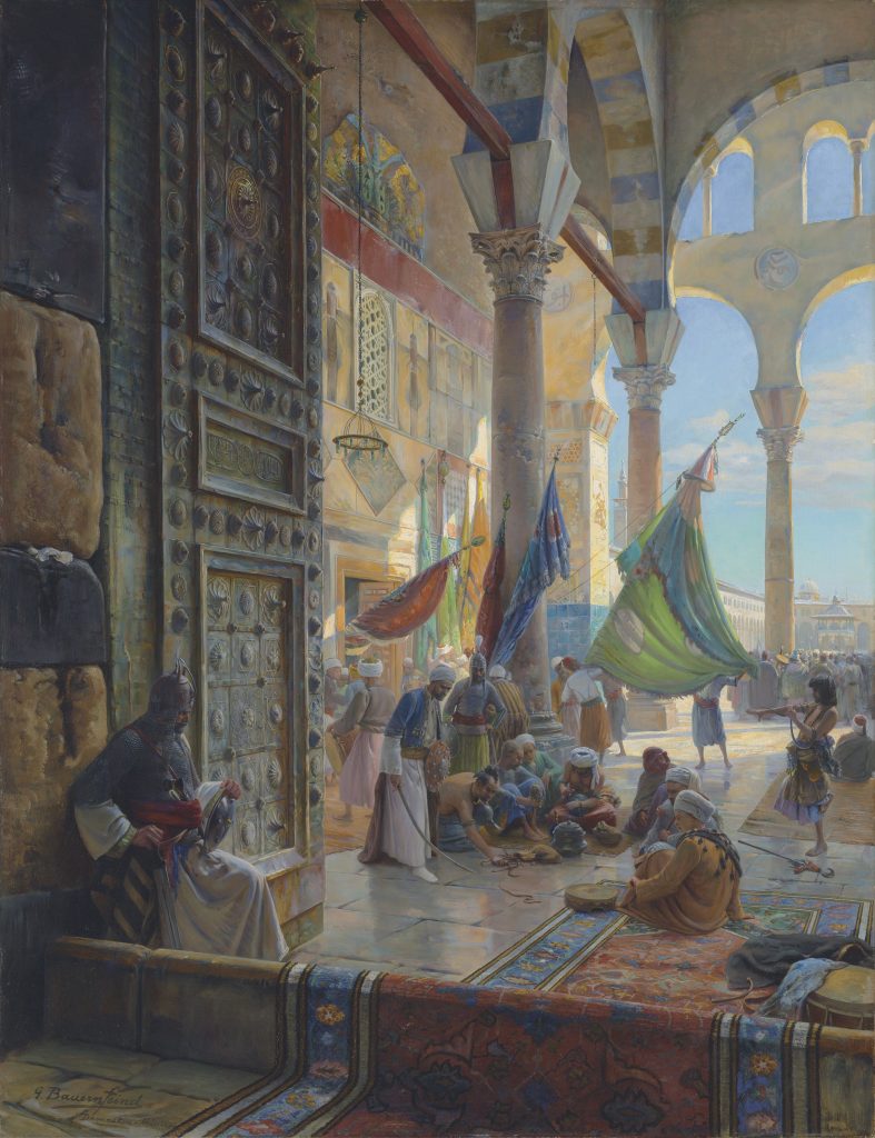 Gustav Bauernfeind <i>Forecourt of the Umayyad Mosque, Damascuss</i> (1890), top lot of Christie's Orientalist art sale 2019. Photo: Christie’s Images Ltd.
