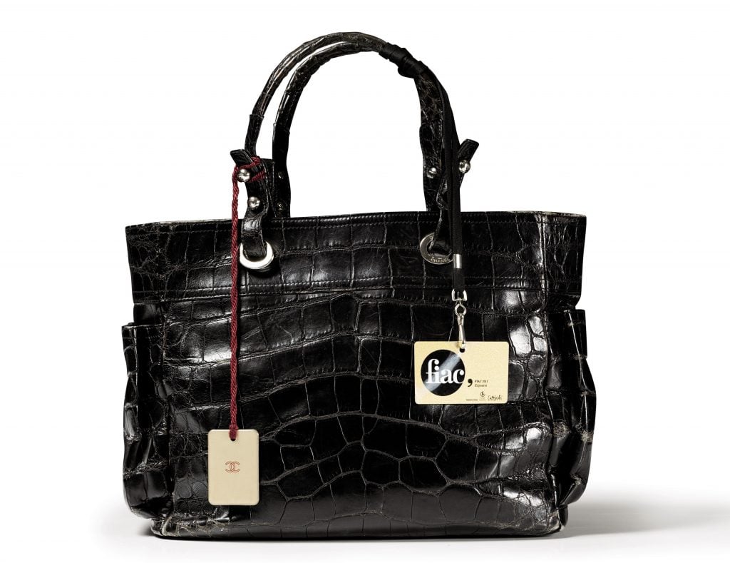 Chanel Bag worn by Karl Largerfeld to FIAC 2010. Courtesy Sotheby's 