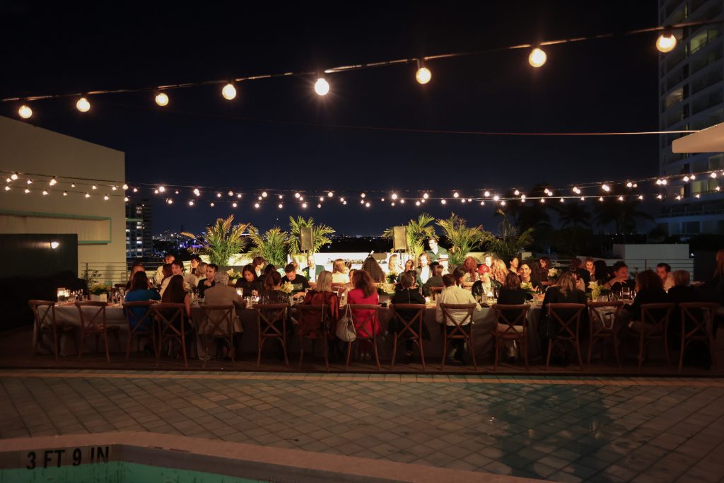 Artnet hosted a dinner with Maestro Dobel Tequila at Ocho, the rooftop bar of Soho Beach House Miami, during Art Basel. Photo: Edin Chavez.