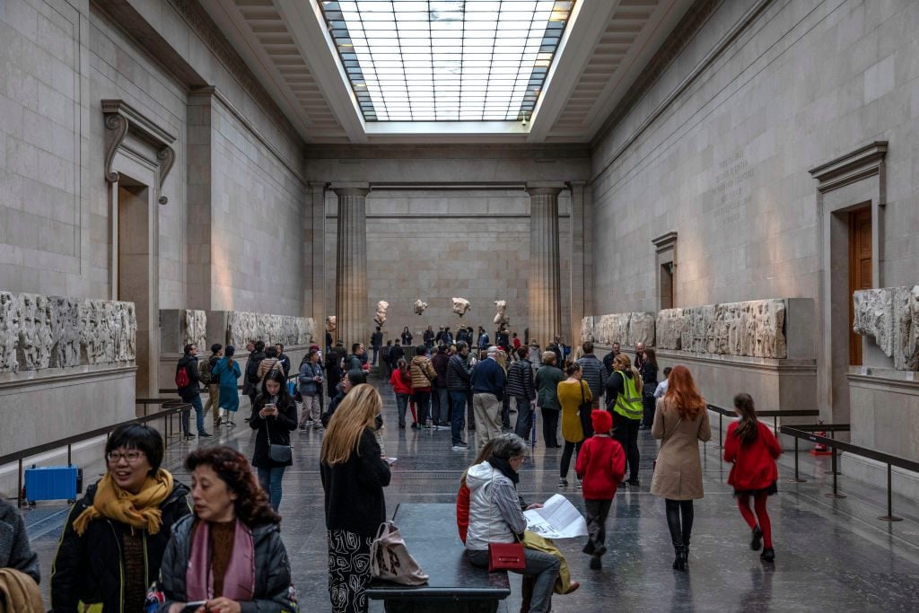 Sections of the Parthenon Marbles at The British Museum. Photo: Dan Kitwood/Getty Images.