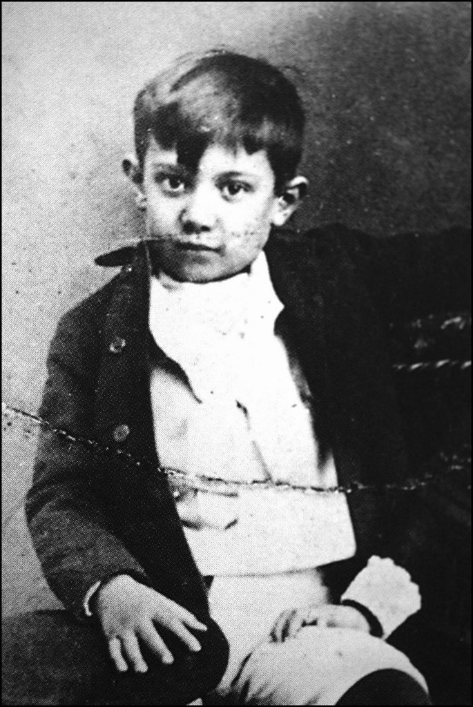 Pablo Picasso at 10 years old on 1891 in Malaga, Spain. Photo by API/Gamma-Rapho via Getty Images