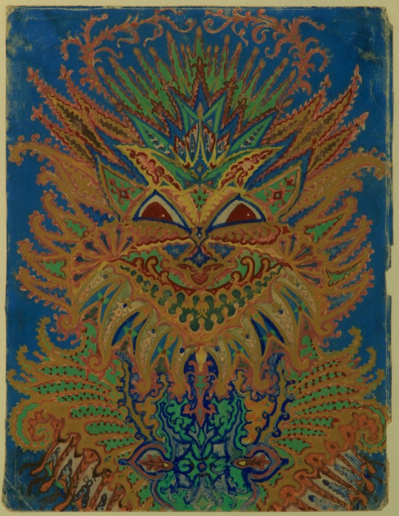 Louis Wain, <i>Kaleidoscope Cats VI</i>, undated. Courtesy Bethlem Museum of the Mind.