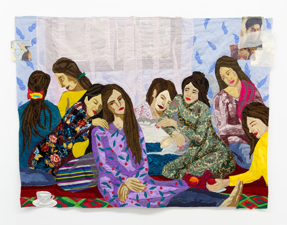 Hangama Amiri, <i>Eight Steated Women</i> (2021). Image courtesy the artist and Towards Gallery. Photo by Angela Chan.