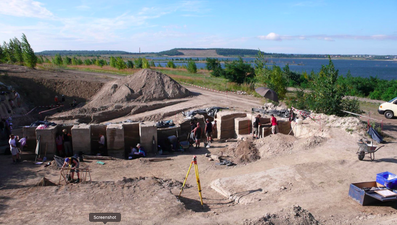 Archaeological site at Neumark-Nord in Germany. Wil Roebroeks, Leiden University.