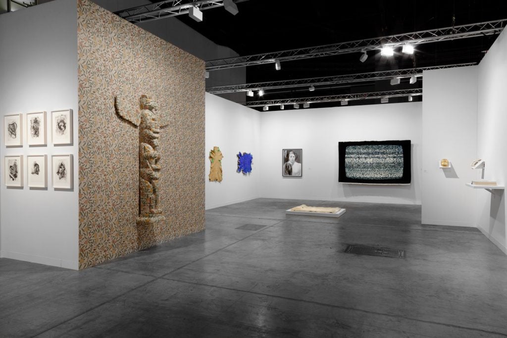 Installation view, Peter Blum's solo booth of Nicholas Galanin at Art Basel Miami Beach. Photo courtesy of the gallery. 