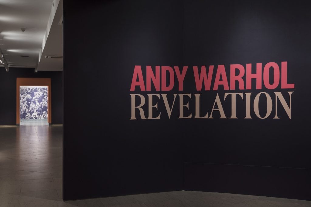 Installation view for “Andy Warhol: Revelation, at the Brooklyn Museum, November 19, 2021-June 19, 2022. (Photo: Jonathan Dorado, Brooklyn Museum. Artworks by Andy Warhol © 2021 The Andy Warhol Foundation for the Visual Arts, Inc. /Licensed by Artists Rights Society (ARS), New York