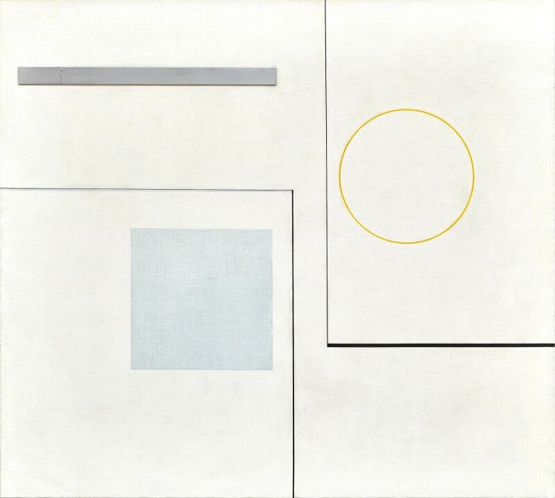 Richard Lin, <i>Painting Relief Square, Circle, Aluminium Strip</i> (1960). Courtesy of Sotheby's.