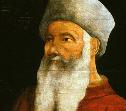 Detail from Florentine School, Portrait of Uccello. Collection of Musée du Louvre.