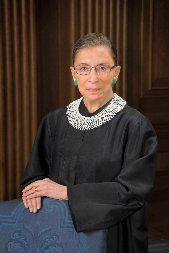 Official portrait of United States Supreme Court Justice Ruth Joan Bader Ginsburg. Photo by Steve Petteway, collection of the Supreme Court of the United States.