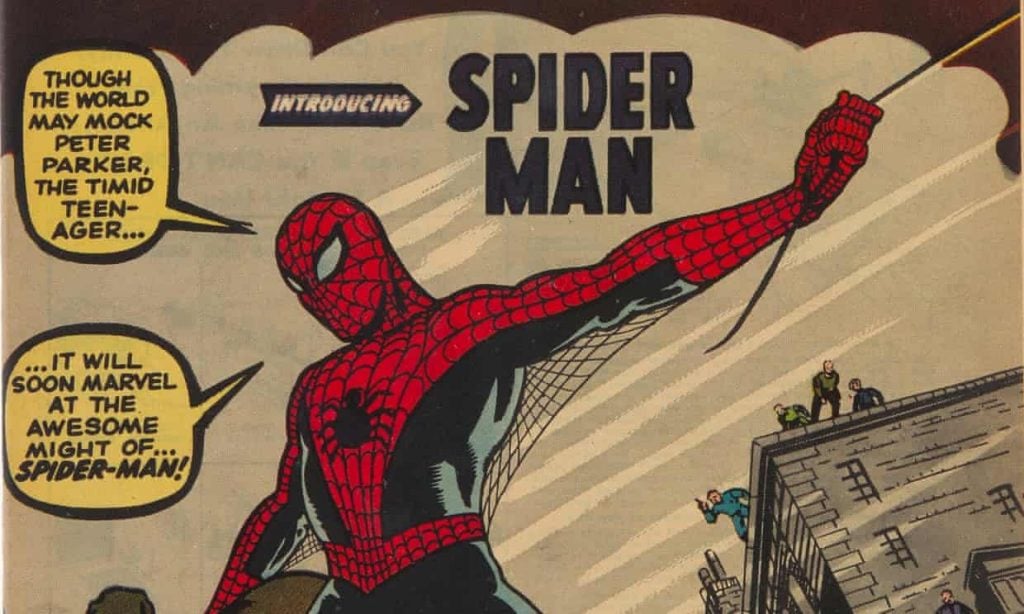 Spider-Man in his first appearance in Amazing Fantasy #15 in 1962. A copy sold for $3.6 million at Heritage Auctions in September 2021 to set a comic book auction record. Photo courtesy of Heritage Auctions.