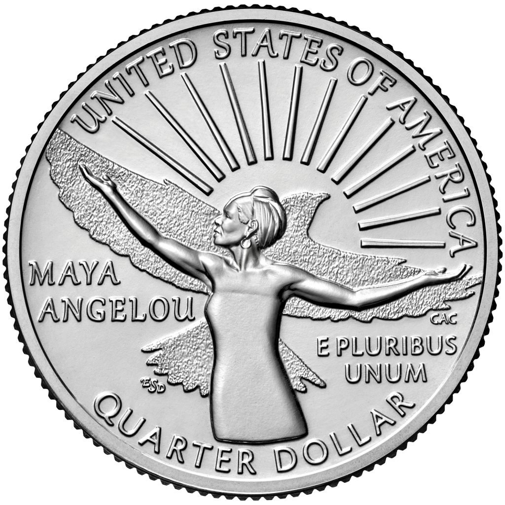 The new Maya Angelou quarter. Courtesy of the U.S. Mint.