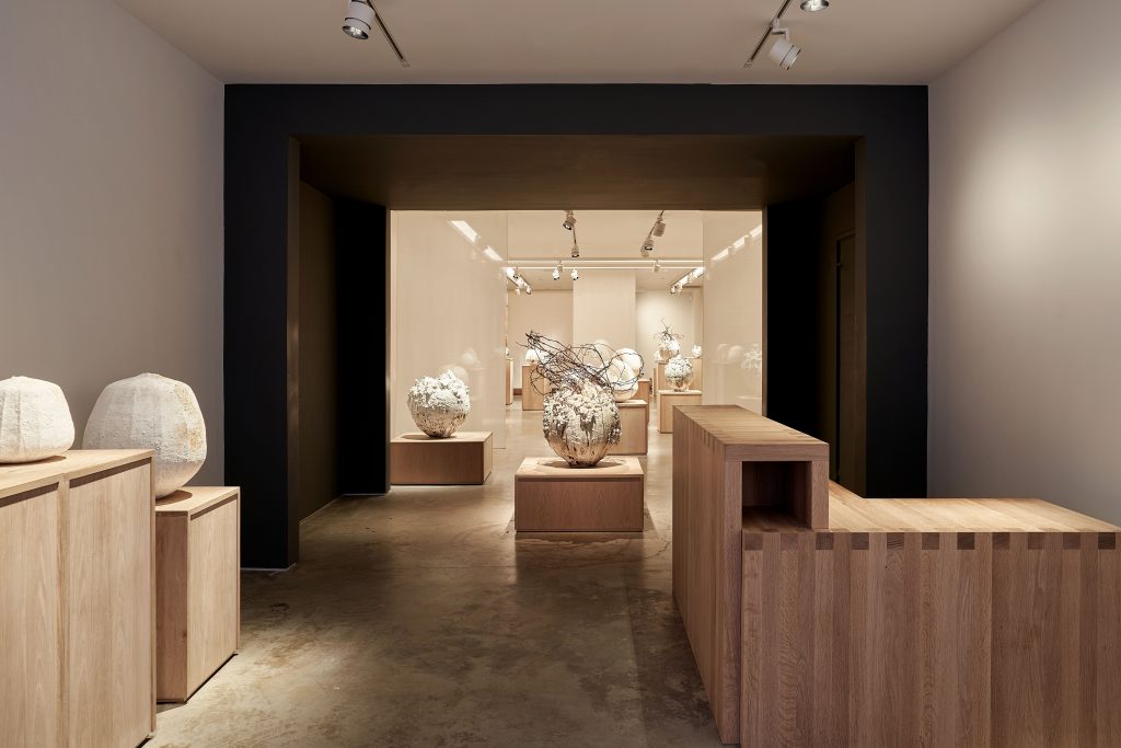 Inside Guild Gallery, featuring work by Akiko Hirai. Photo by Adrian Gaut, courtesy Guild Gallery.