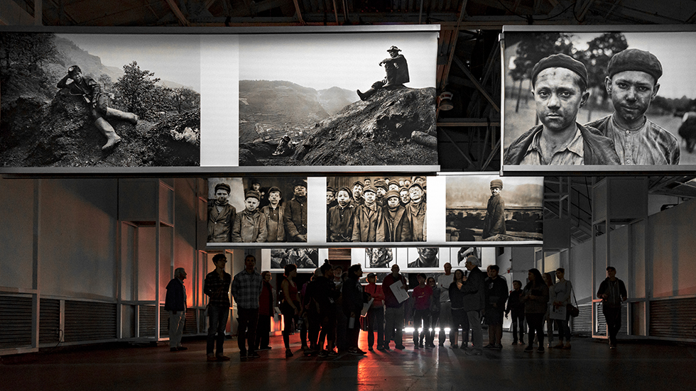 Installation view, "COAL + ICE" at the Fort Mason Center for Arts and Culture in San Francisco.
