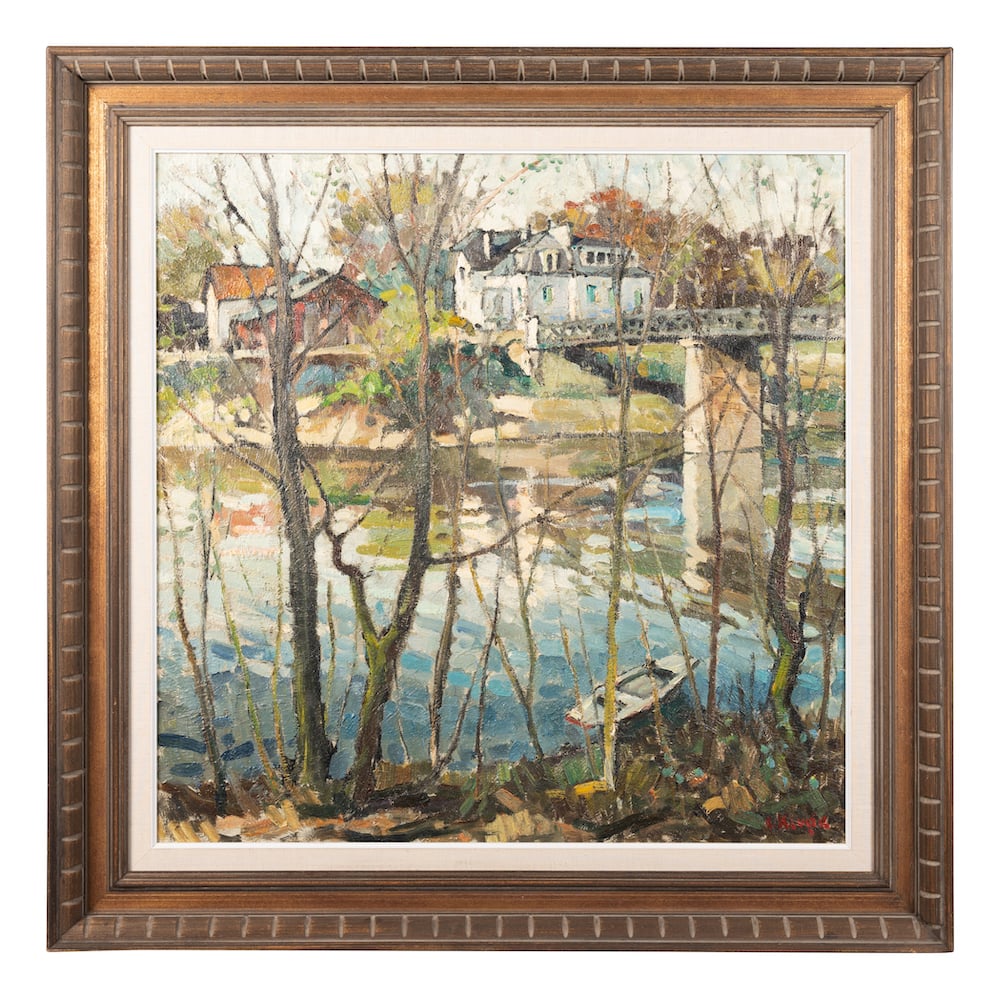 Constantin Kluge, River Scene. Courtesy of Hindman Auctions.
