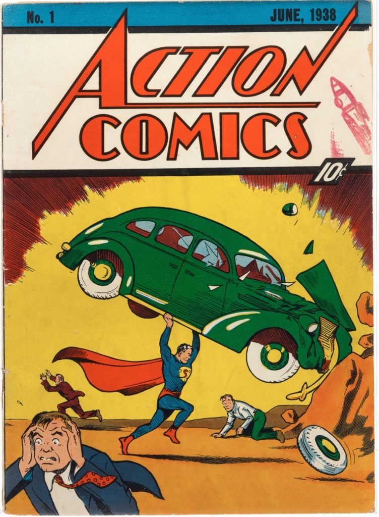 The "Rocket Copy" of <em>Action Comics No. 1</em> (1938) fetched $3.18 million, nearing the record for most-expensive comic book. Photo courtesy of Heritage Auctions. 