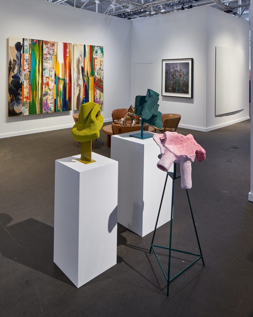 Installation view of Pace Gallery's booth at FOG art fair. Image courtesy Pace Gallery.