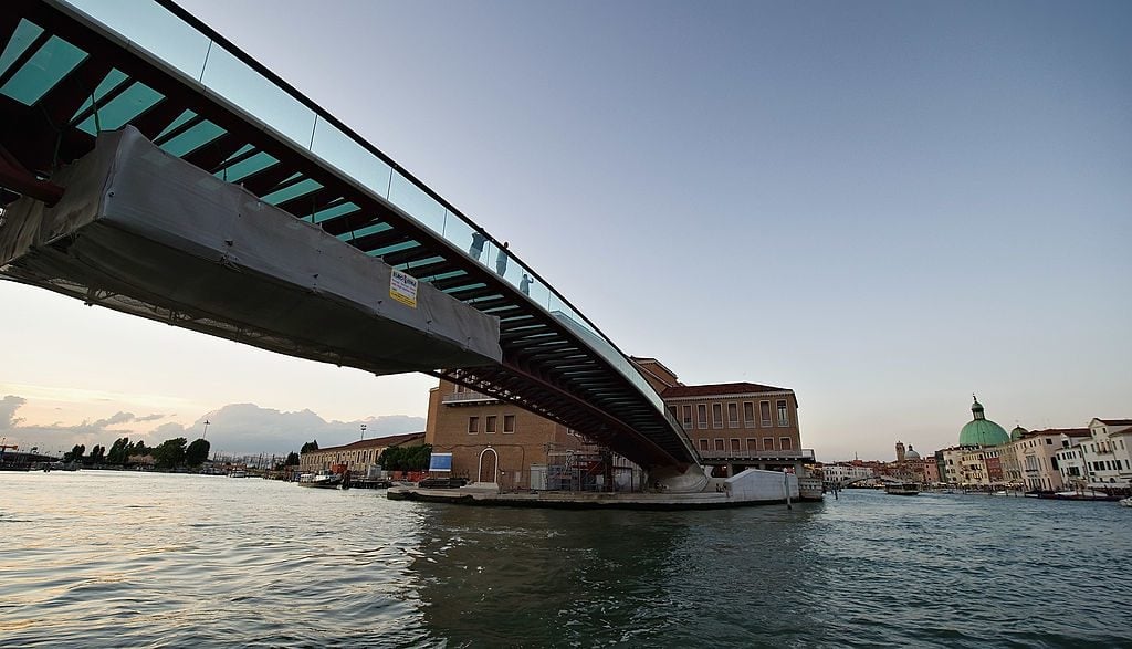 The Constitution Bridge, also called the Calatrava Bridge, on July 18, 2011 in Venice, Italy. (Photo by Marco Secchi/Getty Images)