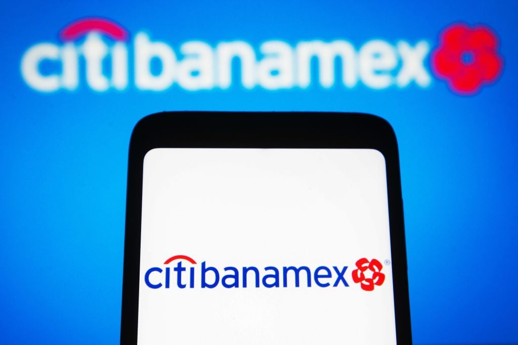 The Citibanamex logo. Photo: Pavlo Gonchar/SOPA Images/LightRocket via Getty Images.