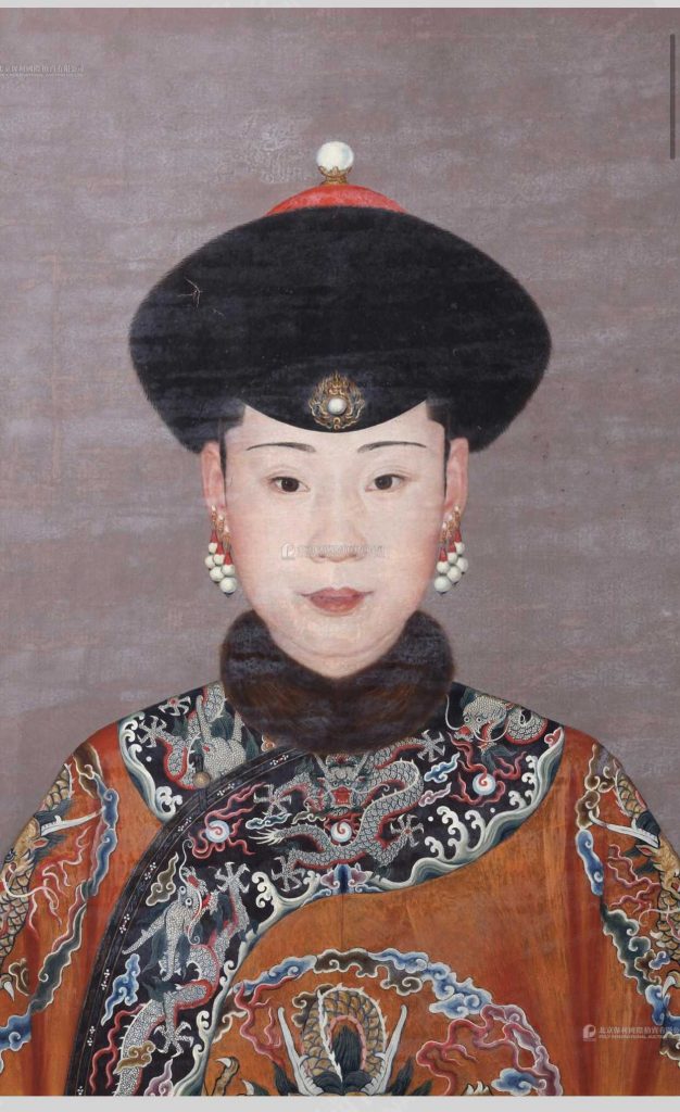 Lang Shining (Giuseppe Castiglione), <i>Portrait of Consort Chunhui</i>. Courtesy of Poly International Auction Co., Ltd.