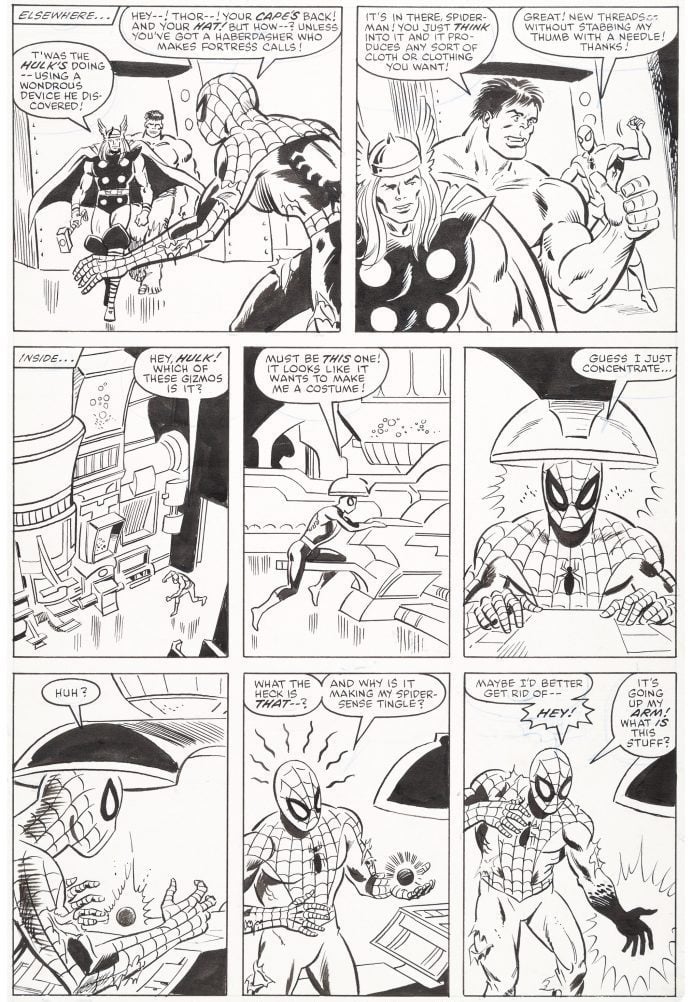 Mike Zeck, <em>Marvel Super-Heroes Secret Wars</em> issue 8, page 24 (1984). Photo courtesy of Heritage Auctions. 