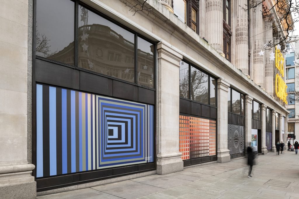 Victor Vasarely at Selfridges in London's Oxford Street. Photo by Andrew Meredith.