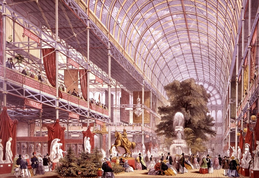 The Crystal Palace (detail), 1851, England, London, Victoria and Albert museum, . (Photo by: Photo12/Universal Images Group via Getty Images)