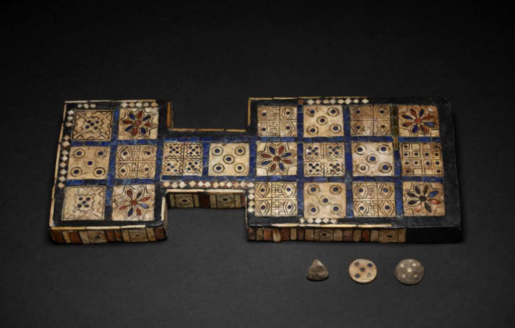 The Royal Game of Ur (ca. 2,600 B.C.), from the Royal Cemetery of Ur in modern-day Iraq. Collection of the British Museum, London.