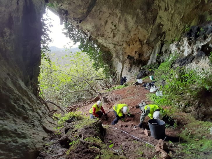 La Cuesta cave, where a badger helped dig up 209 ancient Roman coins, is in the Asturias region of northwestern Spain. Photo courtesy of Alfonso Fanjul Peraza.