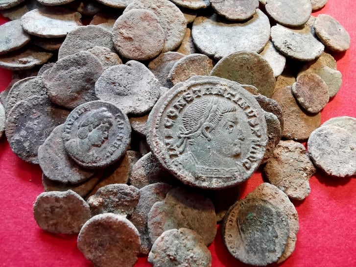 A badger helped dig up 209 ancient Roman coins in a Spanish cave. Photo courtesy of Alfonso Fanjul Peraza.