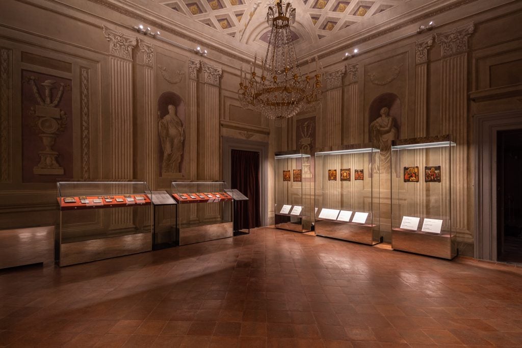 Installation view of “The Museum of Russian Icons