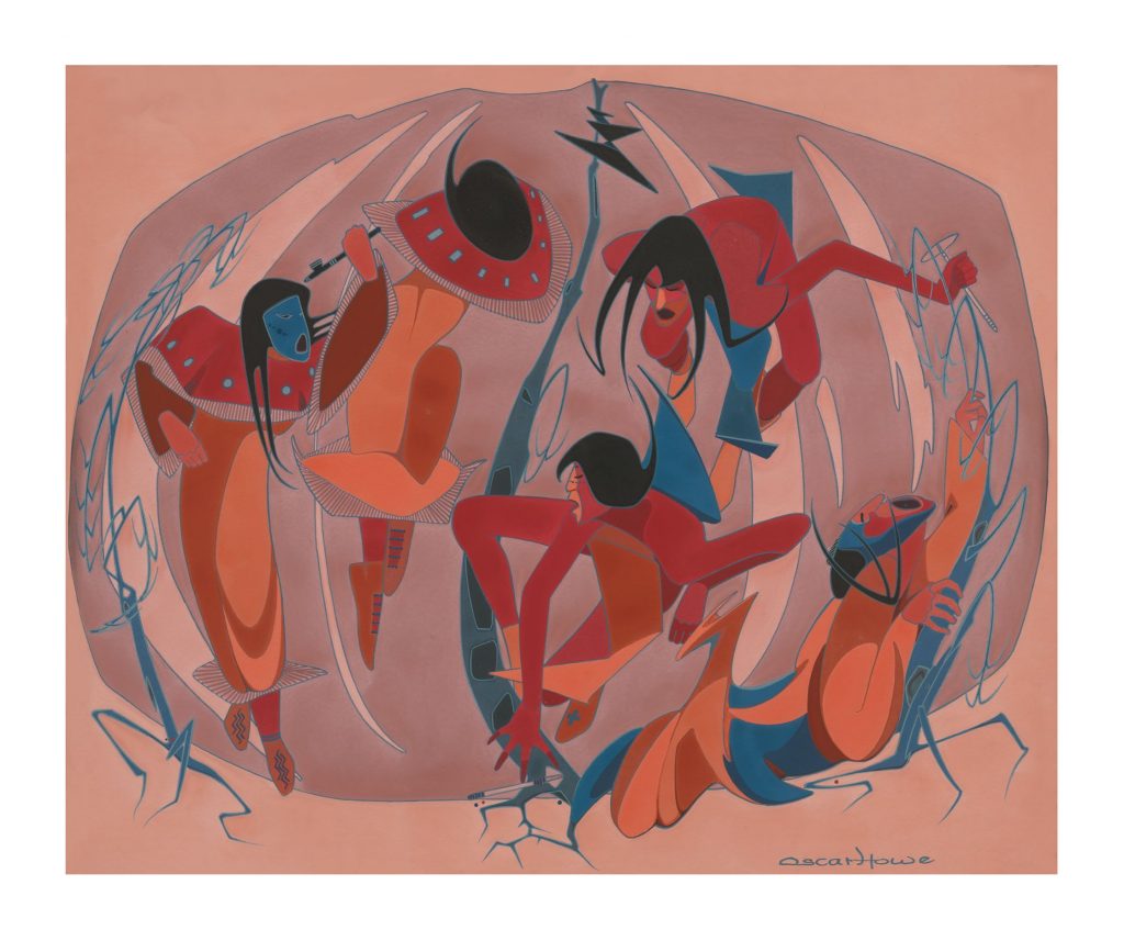 Oscar Howe, Umine Dance, (1958). Courtesy of Garth Greenan Gallery, New York.