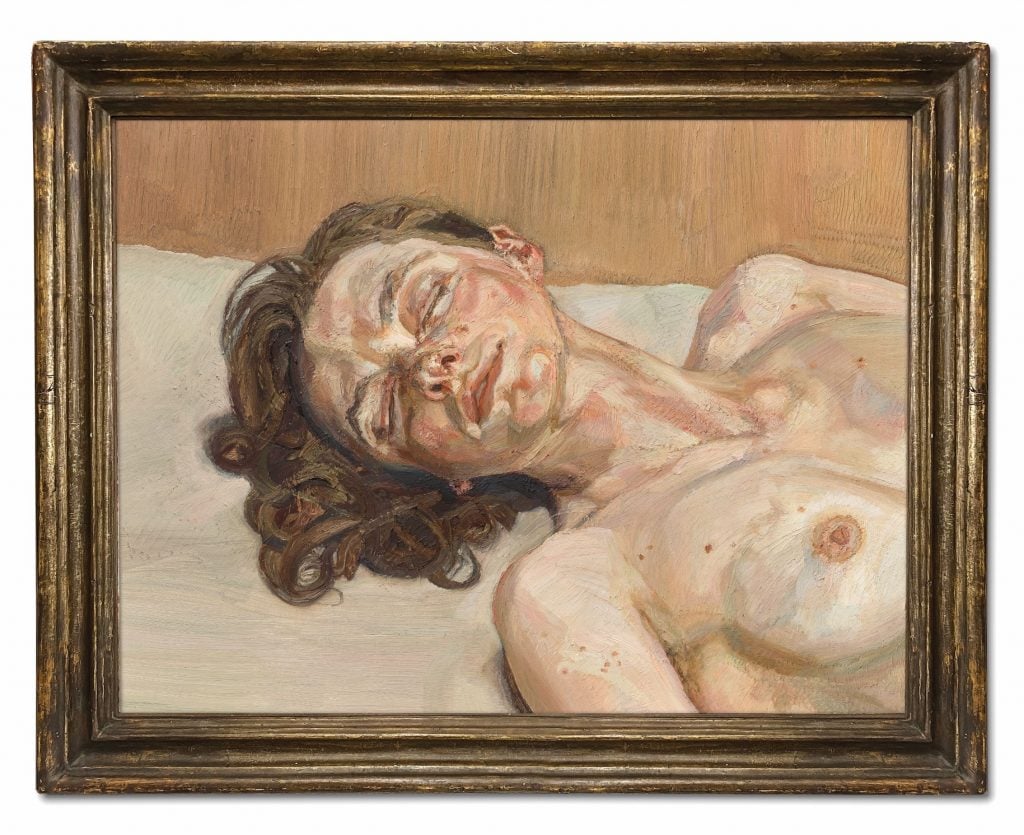 Lucian Freud, <i>Girl with Closed Eyes</i>. Courtesy of Christie's.