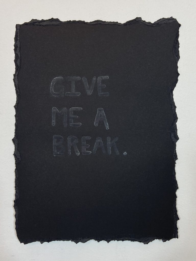 Katherine Duclos, Give me a break (2021). Courtesy of Yi Gallery.