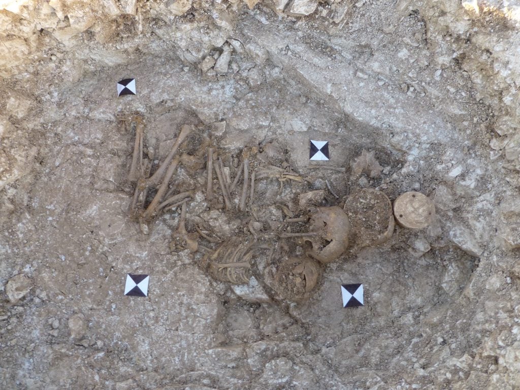 Burton Agnes burial site. Photo: Allen Archaeology
