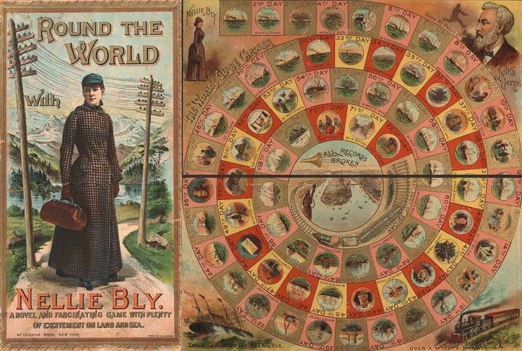 McLoughlin Bros, Round the World with Nellie Bly (1890). Courtesy of Jay T. Last. The Huntington Library, Art Museum, and Botanical Gardens.