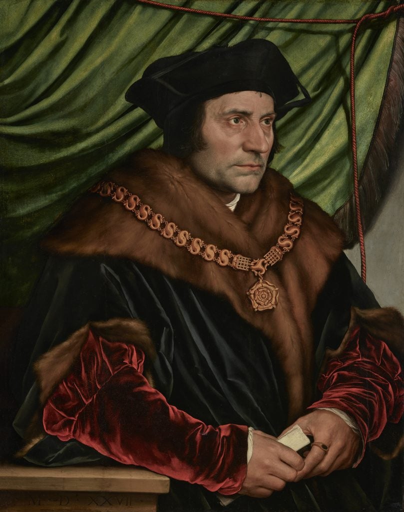 Hans Holbein the Younger, Sir Thomas More (1527). Courtesy of the Morgan Library and Museum.