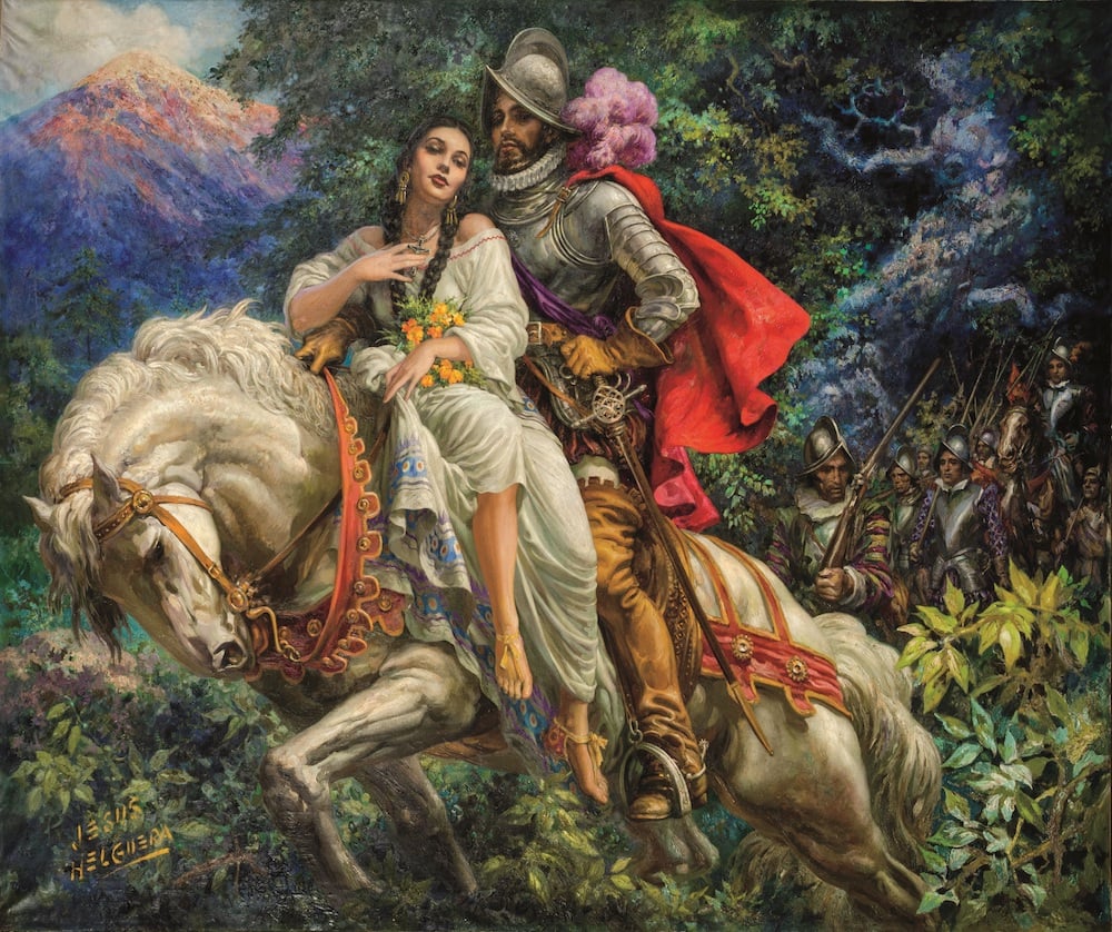 Jesús Helguera, <i>La Malinche</i> (1941). © Calendarios Landin.