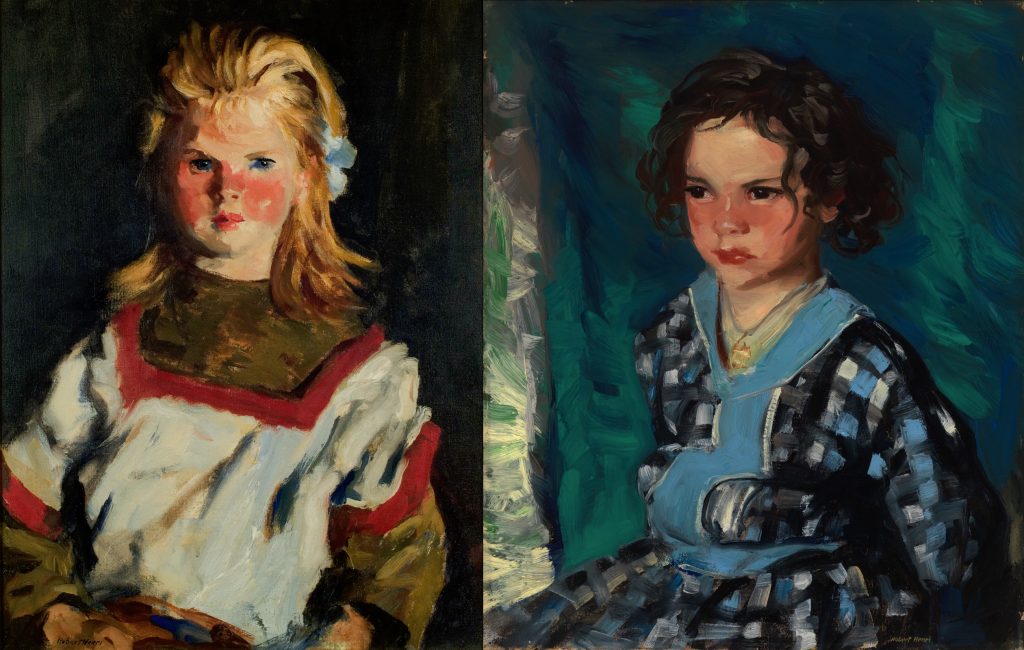 Robert Henri, Irish Girl (1927) and Patience Serious (1915). Collection of the Huntington Library, Art Museum and Botanical Gardens in San Marino, California, and the Cincinnati Art Museum, Bequest of Mr. and Mrs. Walter J. Wichgar.