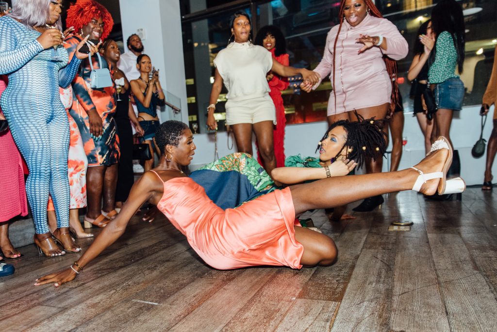 Performers dancing at the launch of the Black Trans Femmes in the Arts's The List, 2021. Courtesy of Black Trans Femmes in the Arts. Photo: Chester Canasa.