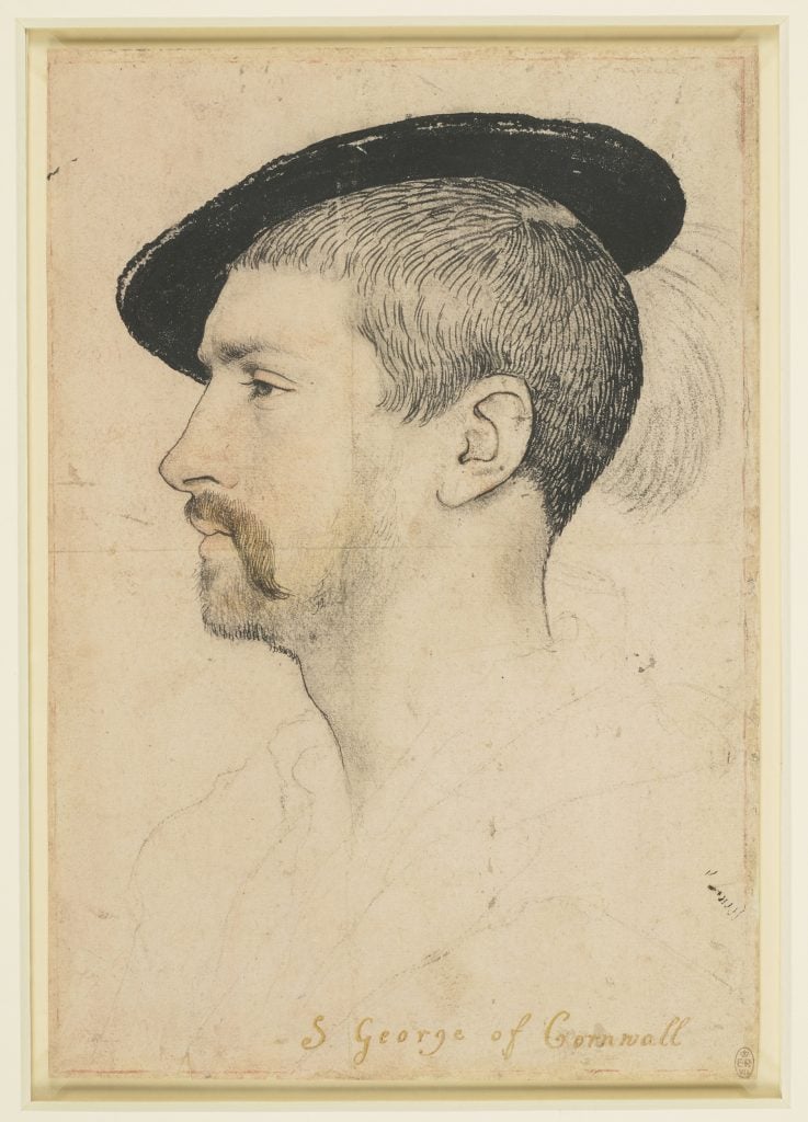 Hans Holbein the Younger, <i>Preparatory drawing of Simon George</i> (ca. 1535). Courtesy of the Morgan Library and Museum.