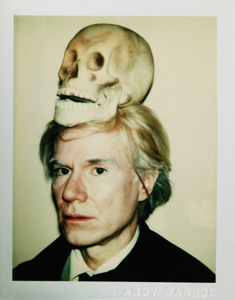 The Andy Warhol Diaries. Cr. Andy Warhol; Courtesy of Netflix © 2022/Self-Portait with Skull by Andy Warhol 1977 Corbis