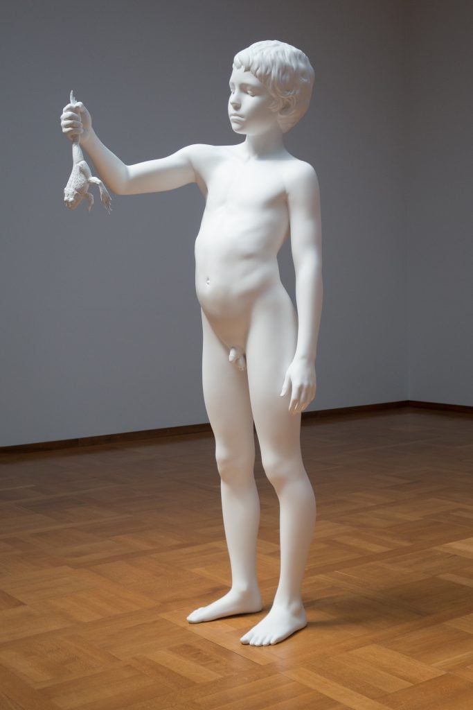 Charles Ray, Boy with Frog (2006). © Charles Ray, Courtesy Matthew Marks Gallery. Courtesy The Metropolitan Museum of Art/Photo by Anna-Marie Kellen.