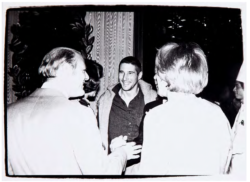 Andy WarholBarry Diller Richard Gere and Guest (1979). Courtesy Hedges Projects, Los Angeles. Copyright The Andy Warhol Foundation for the Visual Arts.