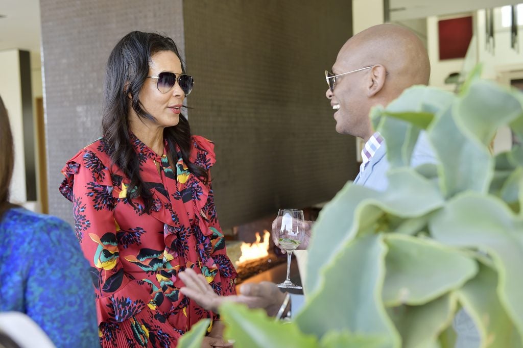 Kim Heirston and Arthur Lewis attend a Necessite + FRIEZE LA luncheon at a private residence on February 14, 2020, in Los Angeles, California. Photo: Stefanie Keenan/Getty Images for Kim Heirston.