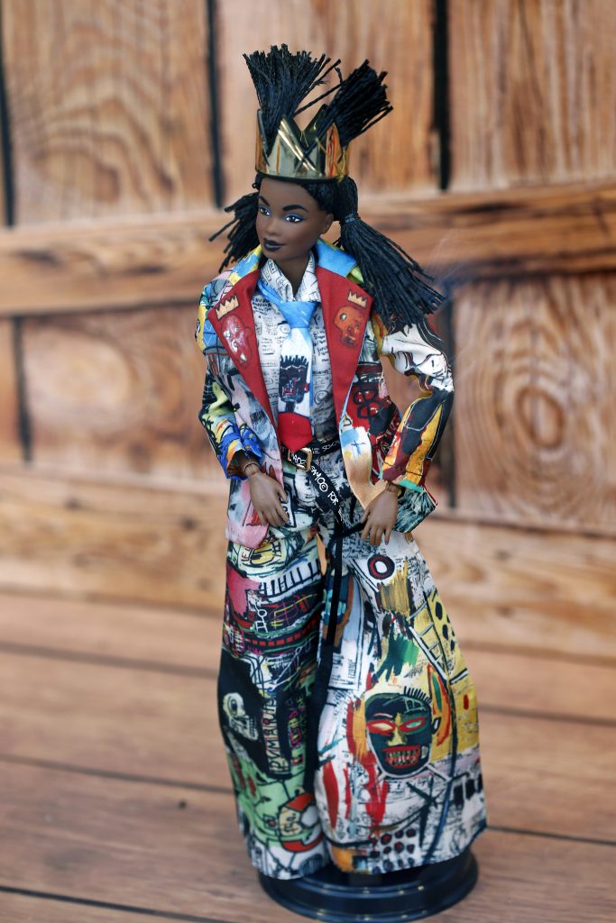 A "Barbie X Jean Michel Basquiat" doll on display in Paris, France. (Photo by Chesnot/Getty Images)