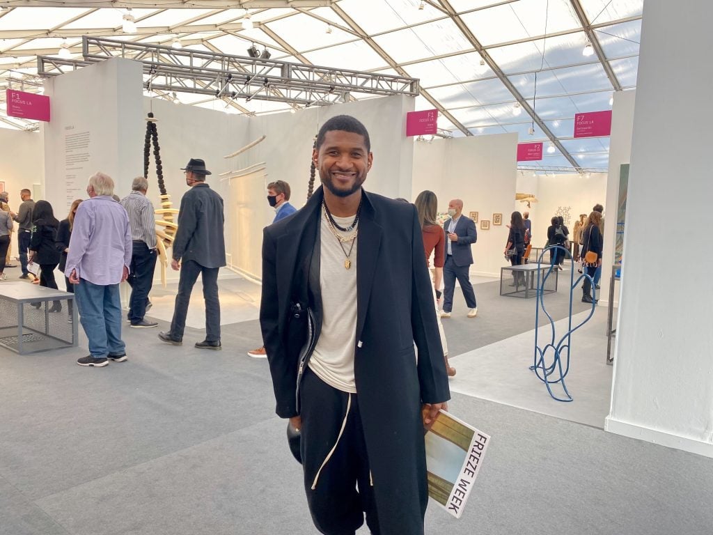Usher at Frieze Los Angeles. Photo by Sarah Cascone.