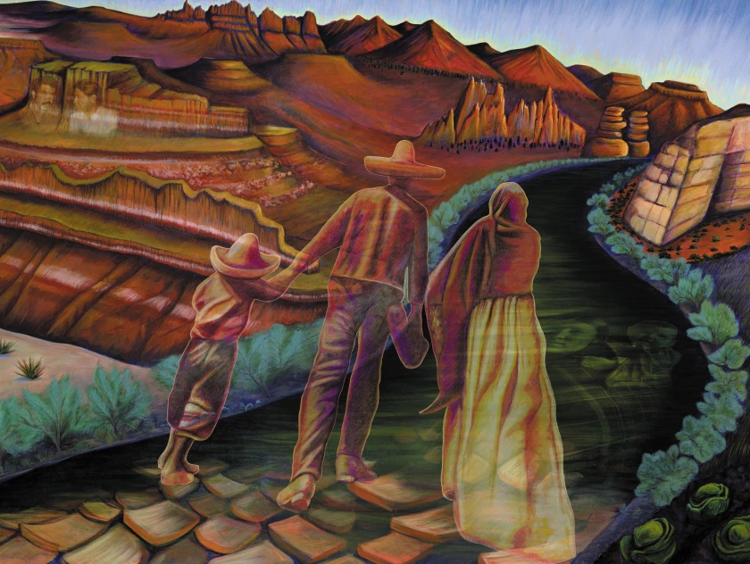 Judy Baca, La Memoria de Nuestra Tierra: Colorado (1999), detail. Photo courtesy of SPARC Archives/SPARCinLA.
